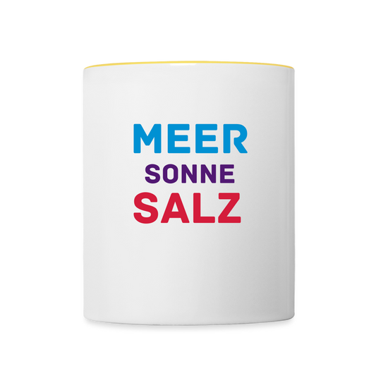 Tasse zweifarbig - Weiß/Gelb